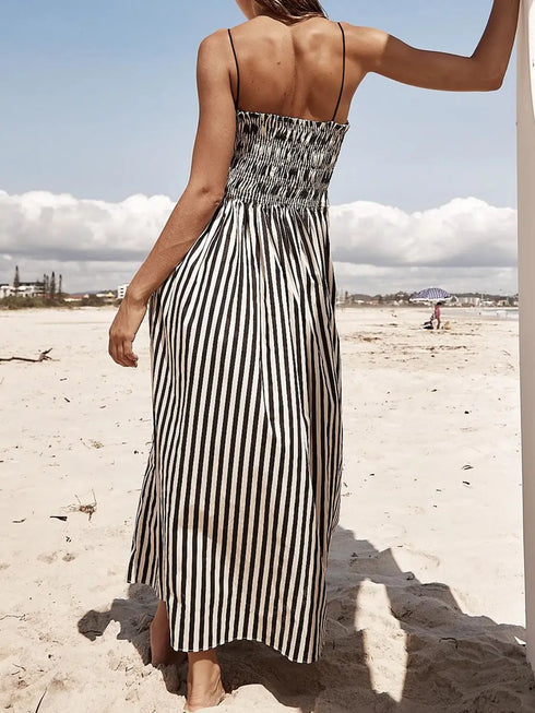 'Sancia' Striped Maxi Dress - Celes Fashion